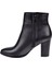 Hakiki Deri Topuklu Kadın Bot MX-150 Siyah 3