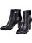 Hakiki Deri Topuklu Kadın Bot MX-150 Siyah 4