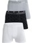 Erkek Çok Renkli 3'lü Likralı Pamuklu Boxer (Beyaz Gri Uzay) 1