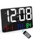 Duvar Saati Renkli Uzaktan Kumandalı Hd LED Ekran Tarih Gün Sıcaklık Alarm USB Dekoratif 25X16CM 1