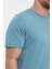 Erkek Bisiklet Yaka Rahat Kalıp Baskısız Pamuk T-Shirt 3