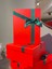 Koli x 3'lü Yılbaşı Dekoratif Yeşil Fiyonklu Kutusu Kırmızı 35 x 25 x 13 cm Büyük Boy 5