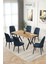 Rath Atlantik 80x140 Sabit Mutfak Masası Yemek Masası Masa Sandalye Takımı 6 Antrasit Sandalye 1
