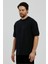 Erkek Bisiklet Yaka Garnili Iki Iplik % 100 Pamuk Cotton Oversize T-Shirt 3