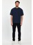 Erkek Bisiklet Yaka Garnili Iki Iplik % 100 Pamuk Cotton Oversize T-Shirt 5