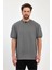 Erkek Bisiklet Yaka Garnili Iki Iplik % 100 Pamuk Cotton Oversize T-Shirt 1