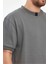 Erkek Bisiklet Yaka Garnili Iki Iplik % 100 Pamuk Cotton Oversize T-Shirt 3