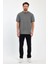 Erkek Bisiklet Yaka Garnili Iki Iplik % 100 Pamuk Cotton Oversize T-Shirt 5