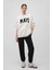 Kadın Beyaz M1S10175-80194 Kapüşonlu Sweatshirt 1