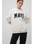 Kadın Beyaz M1S10175-80194 Kapüşonlu Sweatshirt 2