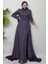 Beli Saten Detay Abiye Indigo 2