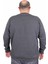 Erkek Büyük Beden Sıfır Yaka 3ip Sweat Original 24203 Antrasit Melanj 2