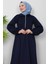 Ilayda Fermuarlı Elbise Lacivert 5