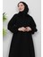 Şevval Düğmeli Elbise Siyah 5