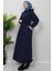 Şardonlu Cepli Elbise Lacivert 1
