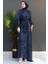 Eslim Tesettür Abiye Lacivert 3