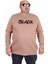Erkek Büyük Beden Sıfır Yaka 3ip Sweat Black 24202 S.kahve 1