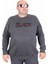 Erkek Büyük Beden Sıfır Yaka 3ip Sweat Black 24202 Antrasit Melanj 1