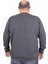 Erkek Büyük Beden Sıfır Yaka 3ip Sweat Black 24202 Antrasit Melanj 2