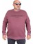 Erkek Büyük Beden Sıfır Yaka 3ip Sweat Original 24203 Eflatun 1