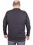 Erkek Büyük Beden Sıfır Yaka 3ip Sweat Black 24202 Sıyah 2