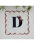 D Harfi Baskılı Kişiye Özel Pul Işlemeli Monogramlı Nakış Kenar Pullu Kokteyl Peçetesi 1 Adet 1