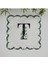 T Harfi Baskılı Kişiye Özel Pul Işlemeli Monogramlı Nakış Kenar Pullu Kokteyl Peçetesi 1 Adet 1