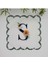 S Harfi Baskılı Kişiye Özel Pul Işlemeli Monogramlı Nakış Kenar Pullu Kokteyl Peçetesi 1 Adet 1