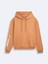 Kolu Baskılı Kapüşonlu Camel Sweatshırt 1