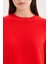 Oversize Geniş Kalıp Bisiklet Yaka Basic Düz Kırmızı Triko Kazak D9518AX24WN 5