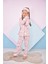 Kız Çocuk Soft Renk Desenli Pijama Takımı Yeni Sezon Son Moda Uyku - Göz Bandı Dahil 2