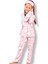 Kız Çocuk Soft Renk Desenli Pijama Takımı Yeni Sezon Son Moda Uyku - Göz Bandı Dahil 3