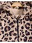 Yeni Sezon Kız Çocuk Yumuşacık Leopar Desen Astarlı Peluş Kürk Mont Fermuar Kapamalı / Mont - Kaban 2