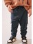 Erkek Çocuk Smile Desenli Kışlık 3 Iplik Pamuklu Sweatshirt Kargo Eşofman Alt-Üst Takım 3