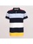 Erkek Kısa Kol Polo Yaka Çizgili T-Shirt - CZT-160 - Kırmızı - Lacivert 2