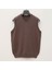 Erkek Kısa Kol V Yaka Sweatshirt - 180900 - Sütlü Kahve 1