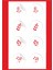 Yılbaşı Temalı Kuşe Sticker Çiçek Desenli Beyaz Zeminli (4X4CM) 48 Adet 1