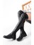 165-STREÇ Siyah Diz Üstü Fermuarlı Günlük Kadın Çizme 2