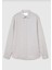 Erkek Açık Gri Oversize Fit Dokuma Gabardin Kumaş Gömlek 2