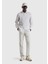 Erkek Açık Gri Oversize Fit Dokuma Gabardin Kumaş Gömlek 3