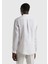 Erkek Açık Gri Oversize Fit Dokuma Gabardin Kumaş Gömlek 4