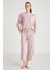Yumuşak Dokulu Kapri Kol Kadın Pijama Takım 2623 1