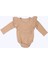 Bej Yakası Fırfırlı %100 Organik Gots Pamuk Body (0-4 Yaş 2