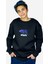 Ağlayan Shark Siyah Sıfır Yaka Tasarım Oversize Sweatshirt 1