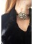 Leopar Desen Çiçek Choker Kolye 1