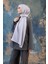 Fall Winter Ipeksi Jakar Şal Gümüş 9018-09 3