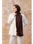 Fall Winter İpeksi Jakar Şal Kahverengi 9020-08 3