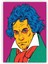 Ludwig Van Beethoven Modern Sanat Ahşap Poster 20X29 cm 1