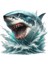 Megaladon 19 cm Dev Köpek Balığı Resmi Araba Sticker Yapıştırması Mdx4 1