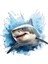 Megaladon Resmi Araba 19 cm Dev Köpek Balığı Oto Sticker Yapıştırması Mdx6 1